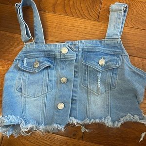 Denim crop  vest